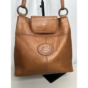 Vintage American Angel Brown Leather Shoulder Bag Purse